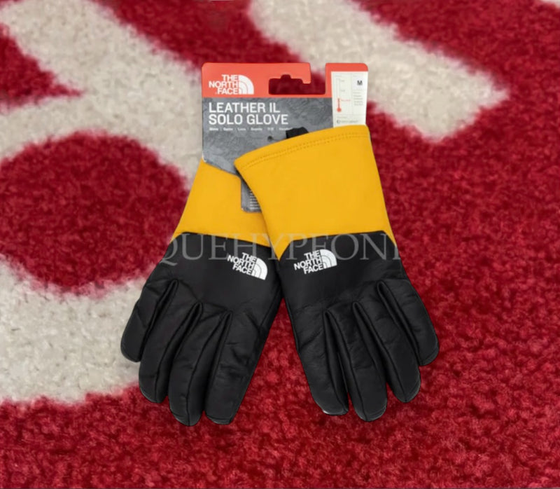 Supreme The North Face Leather Gloves FW17 Yellow – UniqueHype