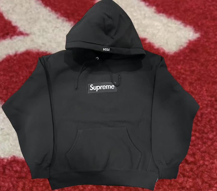Supreme Hoodie Black And Red Supreme Box Logo Hooded Sweatshirt