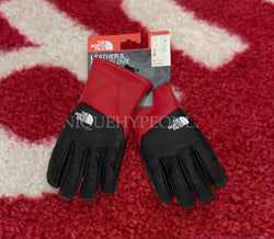 Supreme The North Face Leather Gloves FW17 Red