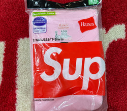 Supreme Hanes Tee (2 Pack) Pink FW21