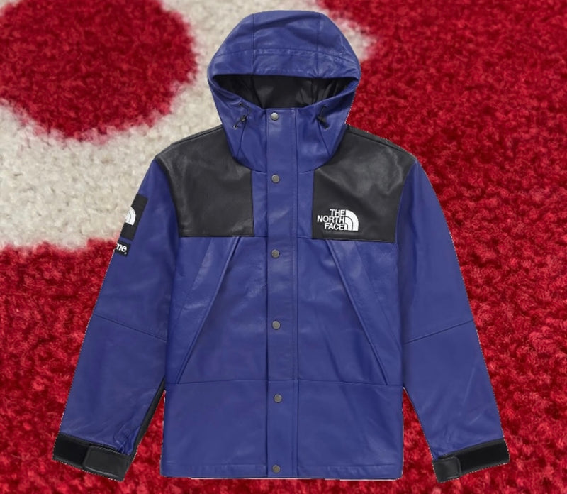 Supreme North Face Leather Mountain Parka FW18 Royal – UniqueHype