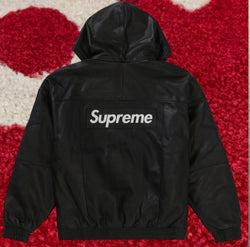 Supreme Nike Leather Anorak Black FW19