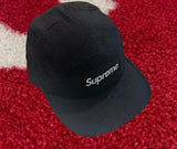 Supreme Jacquard Logos Denim Camp Cap Black FW25