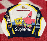 Supreme Spongebob Squarepants Jeff Hamilton Racing Jacket White SS25