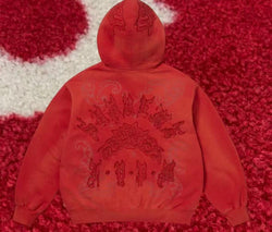 Supreme Applique Hooded Sweatshirt Red SS25