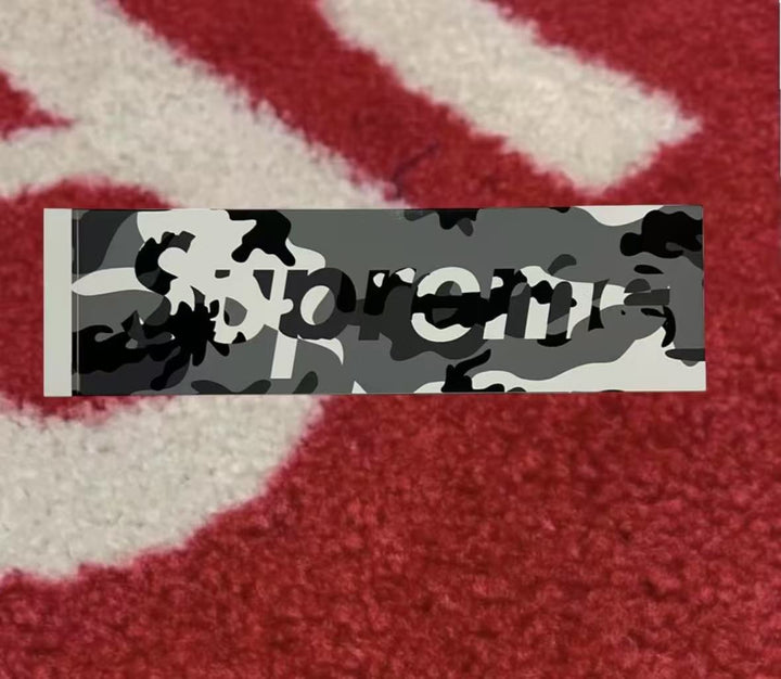 Supreme Camo Logo Box Sticker Black FW20
