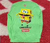Supreme Spongebob Squarepants Castelli Racing Long Sleeve Tee Green SS25