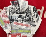 Supreme Collage Zip Up Hooded Sweatshirt White SS24