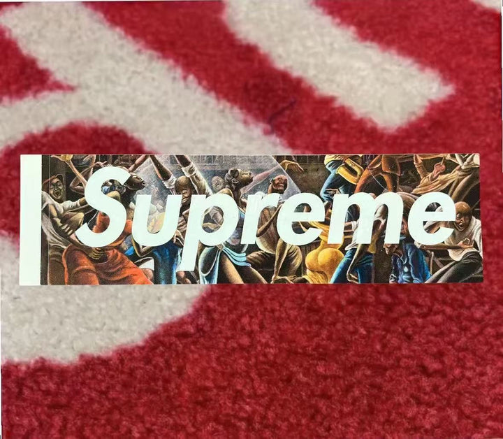 Supreme Ernie Barnes Box Logo Sticker SS25 - Main Image