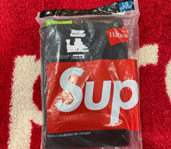 Supreme Hanes Tee (3 Pack) Black