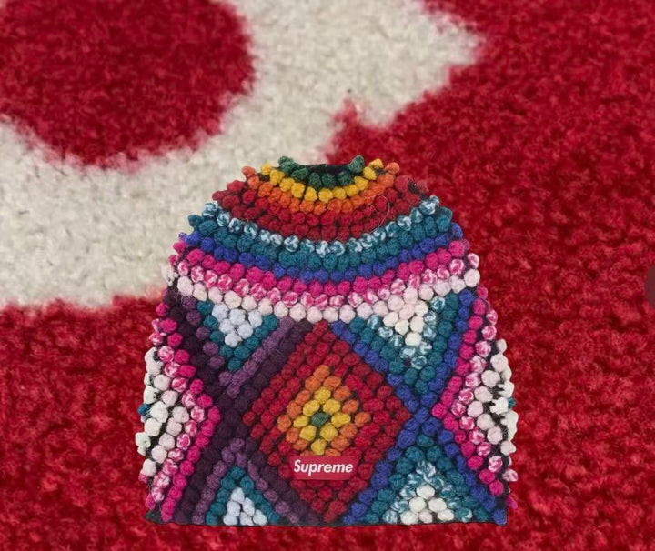 Supreme Textured Knit Beanie Multi FW25