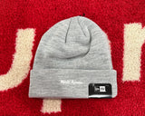 Supreme New Era Box Logo Beanie Heather Grey FW22