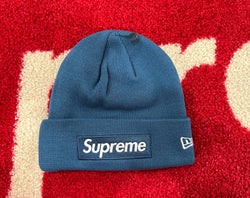 Supreme New Era Box Logo Beanie Blue FW23