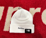 Supreme New Era Box Logo Beanie White FW23