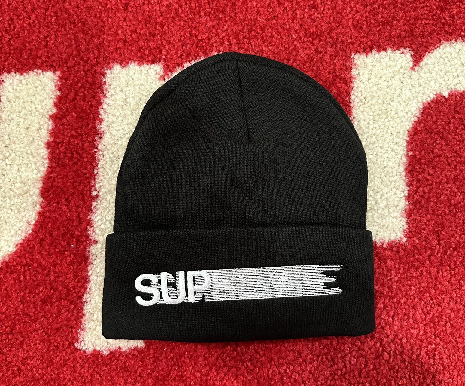 帽子 Supreme - Warp Logo Beanie 2015fw0924012 Supreme Warp Logo Beanie (FW15)