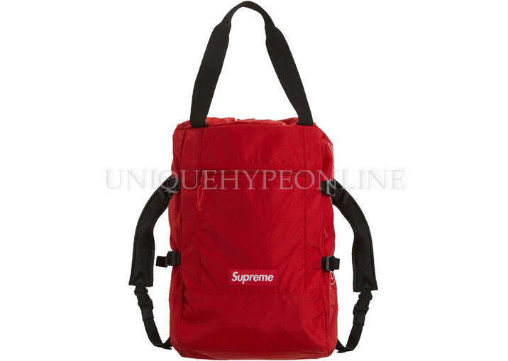 Supreme Tote Backpack SS19 Red UniqueHype