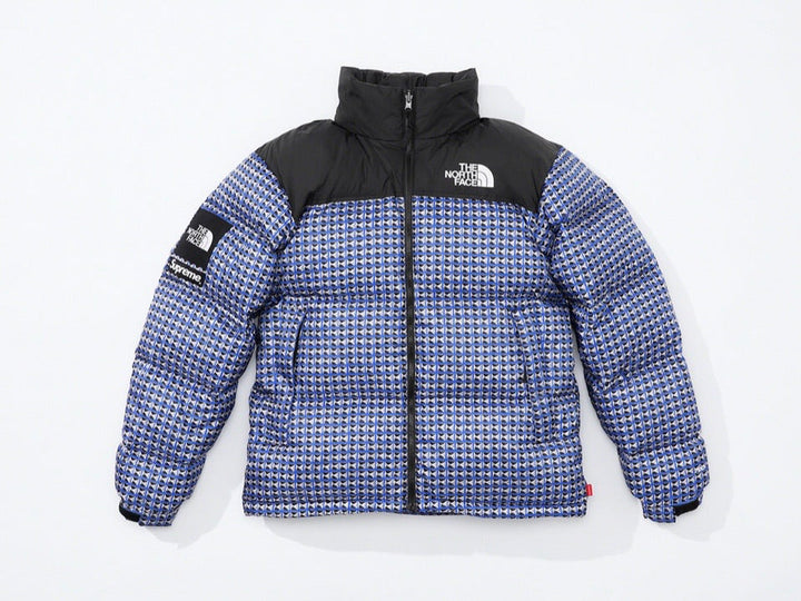 Supreme x The North Face Studded Nuptse Jacket Blue SS21