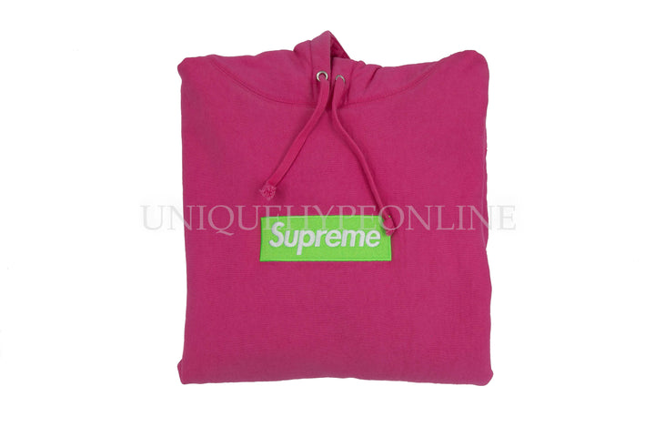 Supreme Box Logo Hooded Sweatshirt Magenta FW17 – UniqueHype