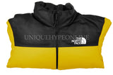 Supreme North Face Leather Nuptse Jacket Yellow FW17