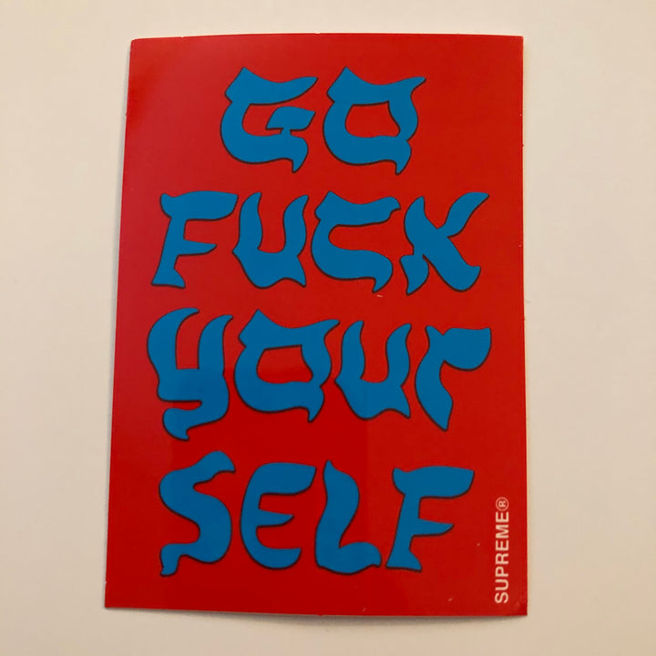 Supreme Go Fuck Yourself Sticker Red