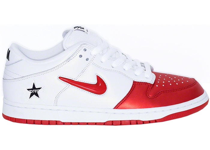 Nike SB Dunk Low Supreme Jewel Swoosh Red