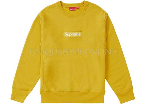 Supreme Box Logo Crewneck FW18 Mustard