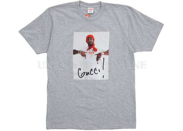 Supreme Gucci Mane T-shirt Heather Grey FW16