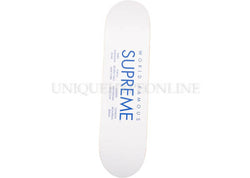Supreme International Skateboard Deck White SS15