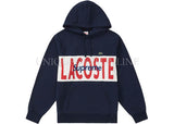 Supreme x Lacoste Logo Panel Hooded Sweatshirt FW19