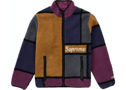 Supreme Reversible Colorblocked Fleece Jacket Purple FW20