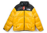 Supreme North Face Leather Nuptse Jacket Yellow FW17