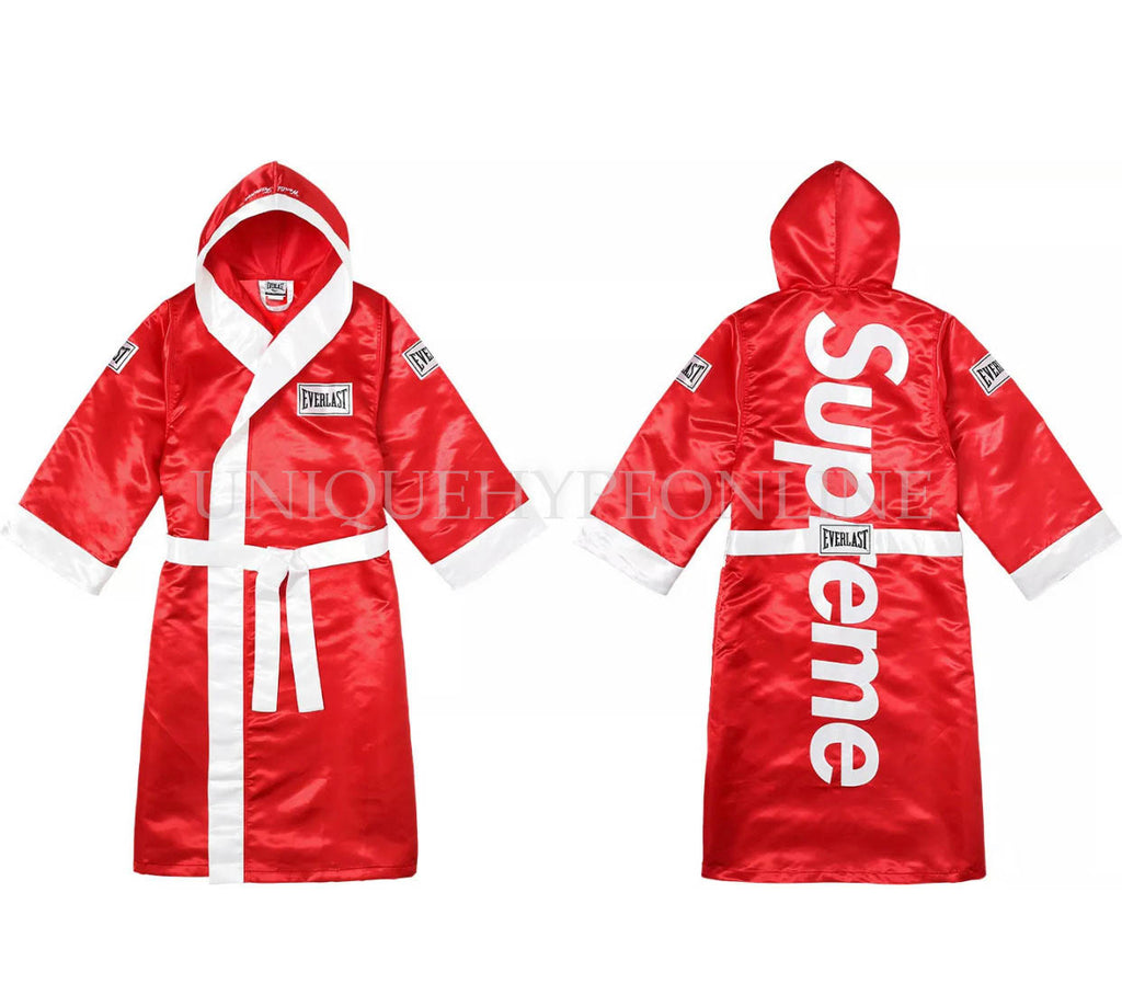 Red Supreme Alien Robe Supreme x Everlast Satin Hooded Boxing Robe FW17 – UniqueHype
