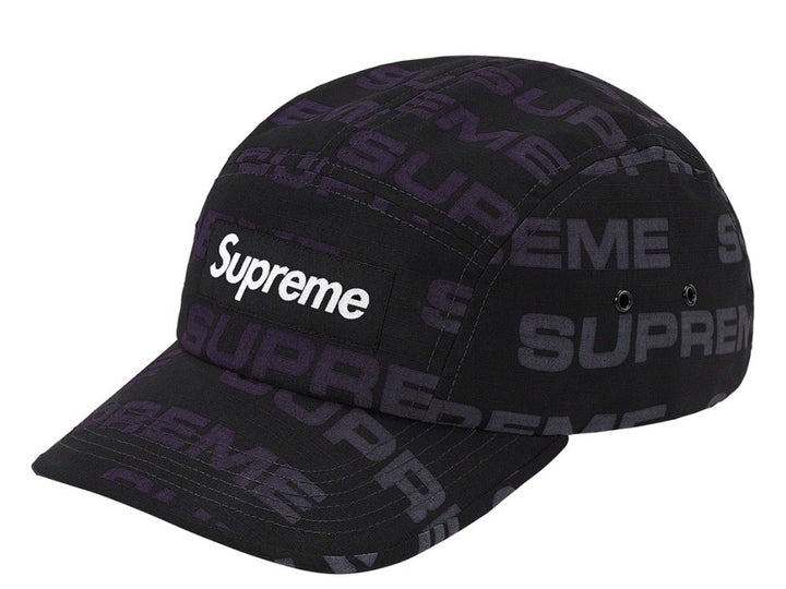 Supreme Reactive Print Camp Cap Black FW20
