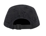 Supreme Frayed Logos Denim Camp Cap Black SS21