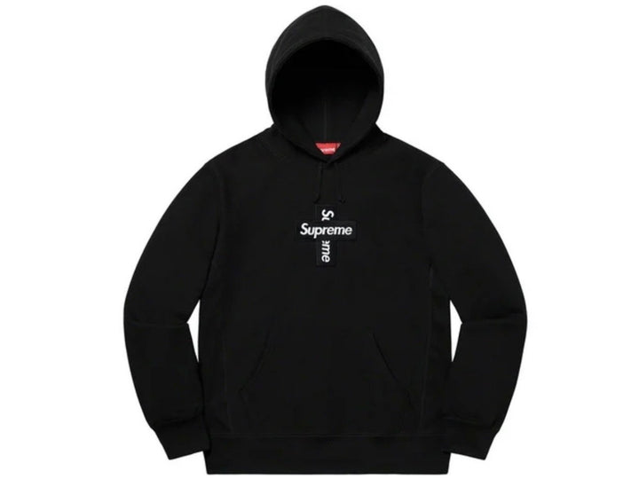 Supreme Cross Box Logo Hooded Sweatshirt Black FW20