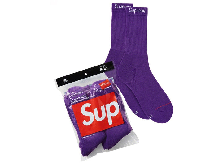 Supreme Hanes Socks (4 Pack) Purple SS21