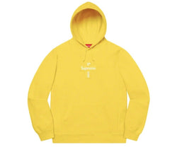 Supreme Cross Box Logo Hooded Sweatshirt Lemon FW20