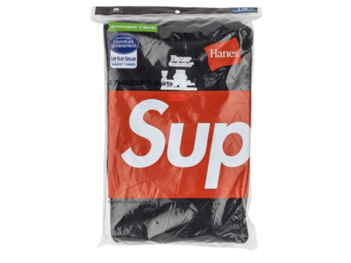 Supreme Hanes Tee (3 Pack) Black