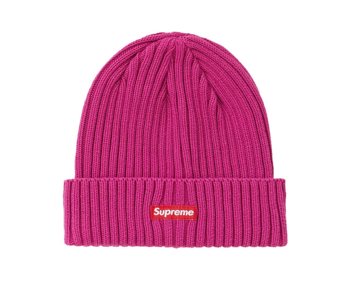 Supreme Overdyed Ribbed Beanie Magenta SS20