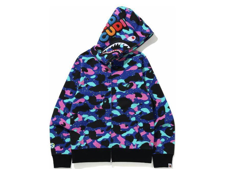 Bape x Kid Cudi Shark Full Zip Hoodie Multi