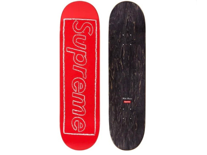 Supreme KAWS Chalk Logo Skateboard Deck Red SS21 – UniqueHype