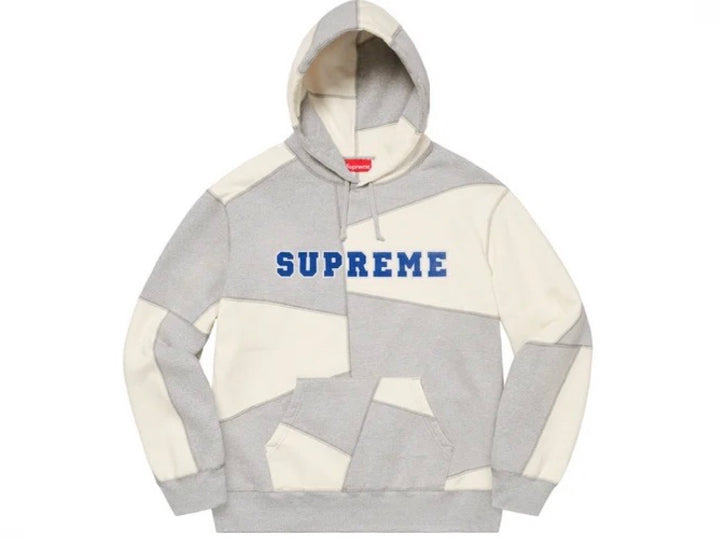 Supreme Patchwork Hooded Sweatshirt Heather Grey FW20