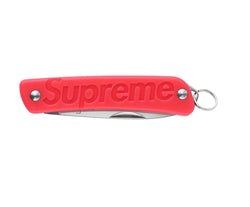 Supreme Boker Glow-in-the-Dark Keychain Knife Red FW22