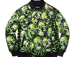 Supreme Skull Pile Leather Bomber Jacket SS18 Green
