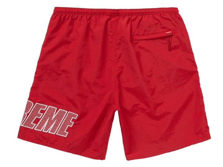 Supreme Logo Applique Water Shorts Red SS19 – UniqueHype