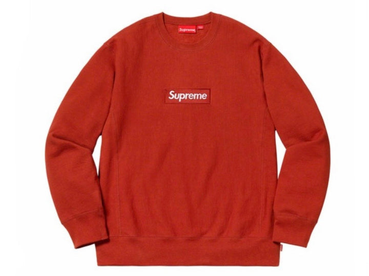 Supreme Box Logo Crewneck Rust FW18