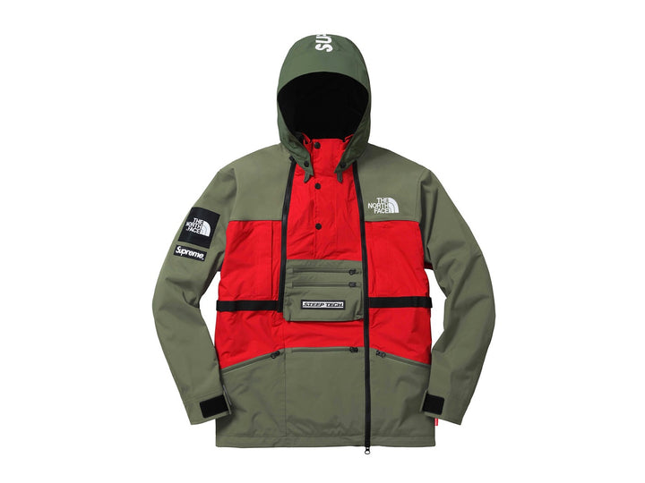 Supreme x The North Face Steep Tech Hooded Jacket Olive SS16