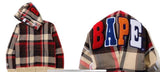 Bape Tan Plaid Hoodie