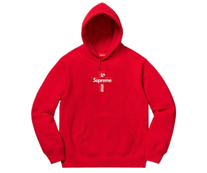 Supreme Cross Box Logo Hooded Sweatshirt Red FW20