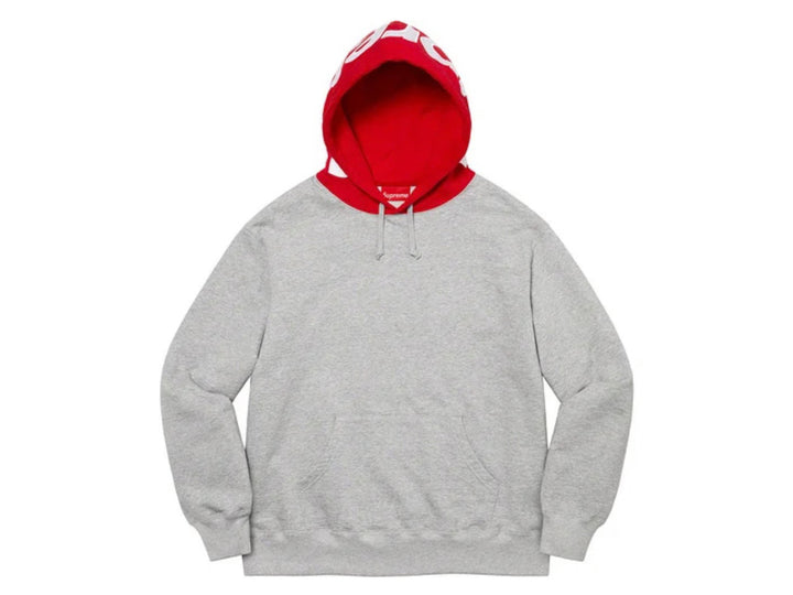 Supreme Contrast Hooded Sweatshirt Heather Grey FW21 – UniqueHype